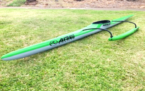 ARE Tahiti V1 (Marara Hybrid-carbon) !! single person outrigger canoe green. 